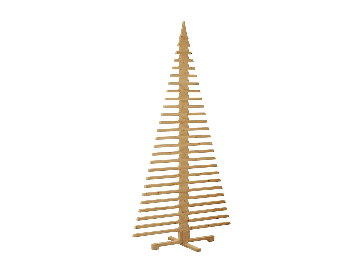 Arbre de Noël en bois Marron 210 cm Bois massif en pin