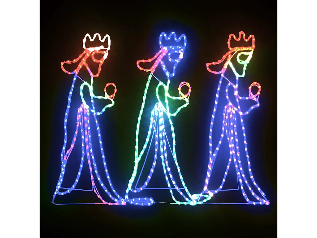 Drie Koningen Kerstfiguur met 504 LED's 99,5x45,5 cm