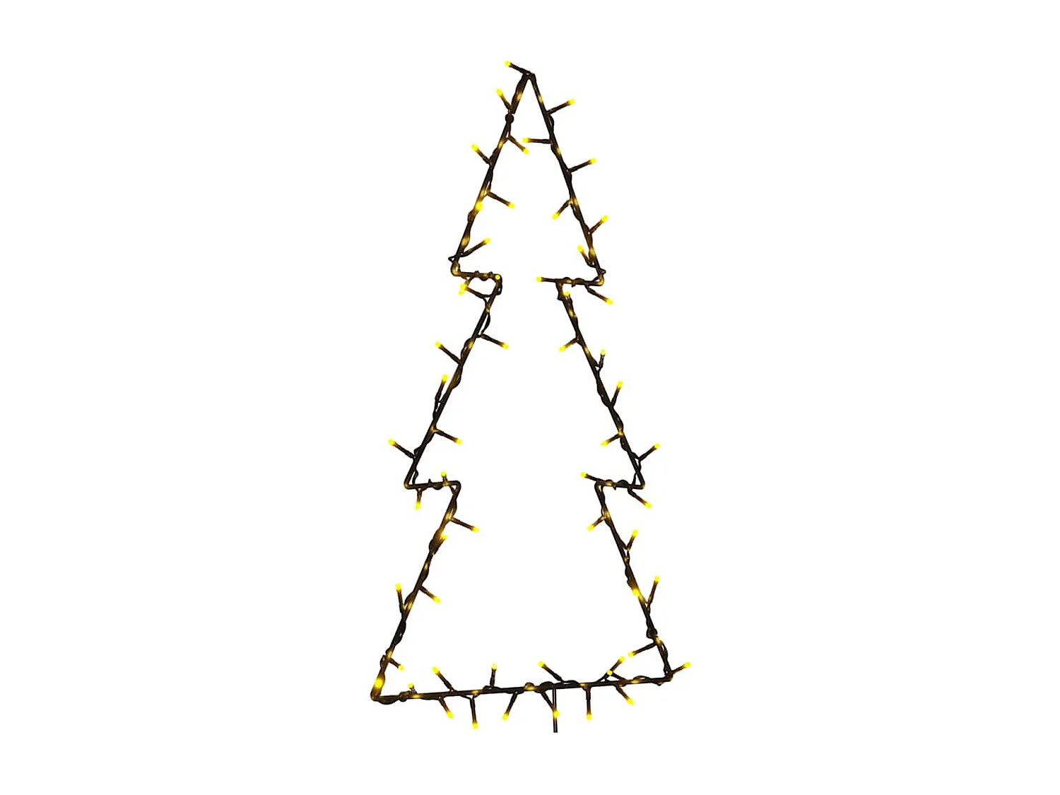 Lumières de Noël silhouette d'arbre de Noël 80 LED blanc chaud