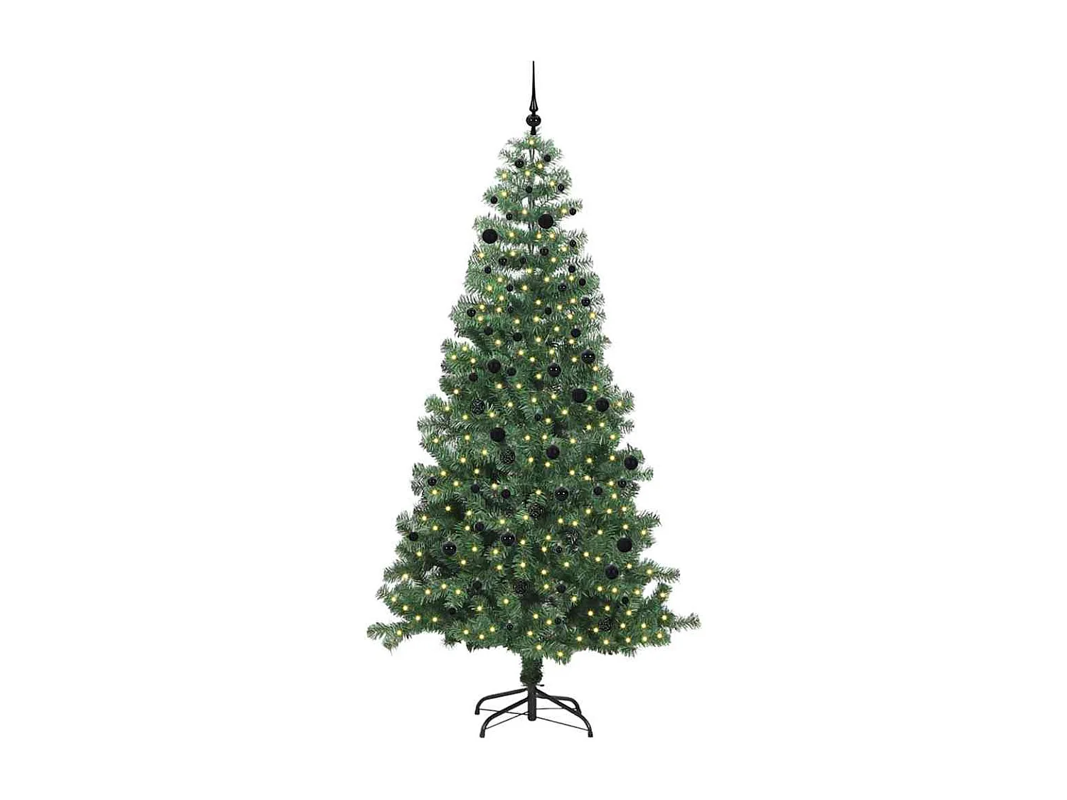 Albero di Natale con 300 LED con supporto Verde 240 cm PVC