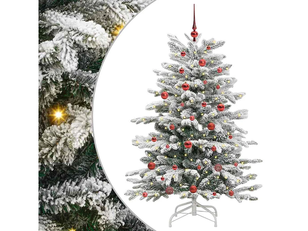 Kunstkerstboom met scharnierende takken wit 150 cm