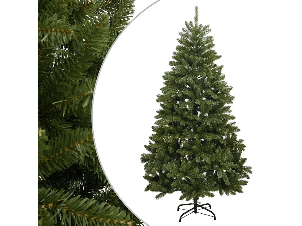 Sapin de Noël artificiel à charnières avec support vert 300 cm
