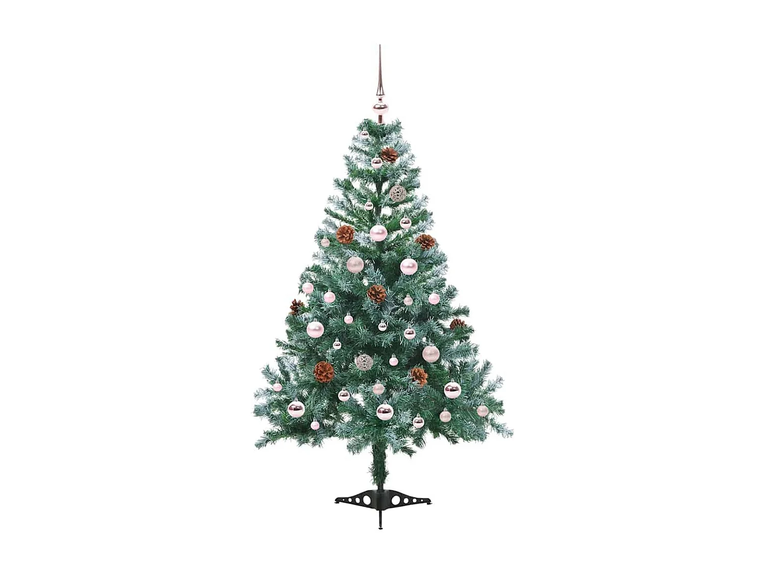 Albero di Natale artificiale con 150 LED Verde 150 cm PVC e Acciaio