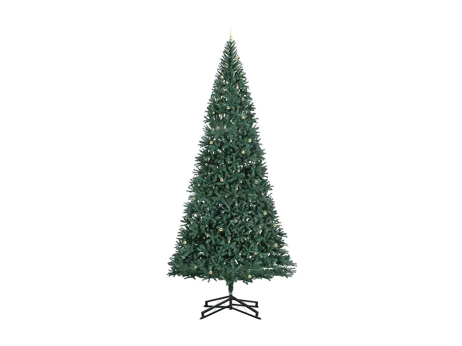 Albero di Natale artificiale preilluminato con set di palline