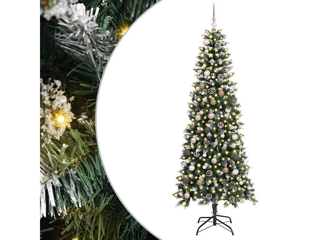 Künstlicher Weihnachtsbaum mit 300 LEDs Grün 86 x 86 x 210 cm