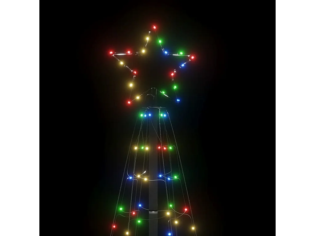 Sapin de Noël à LED avec piquets 220 LED colorées 180 cm