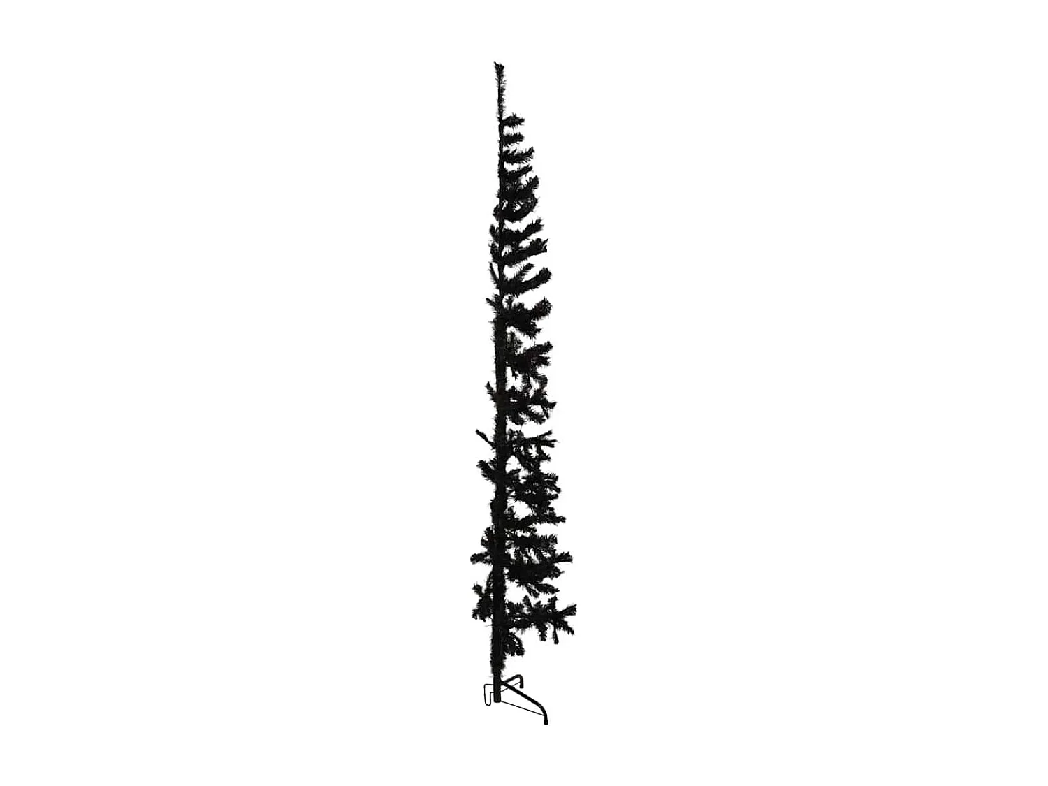 Albero di Natale artificiale mezzo sottile con supporto nero 240 cm