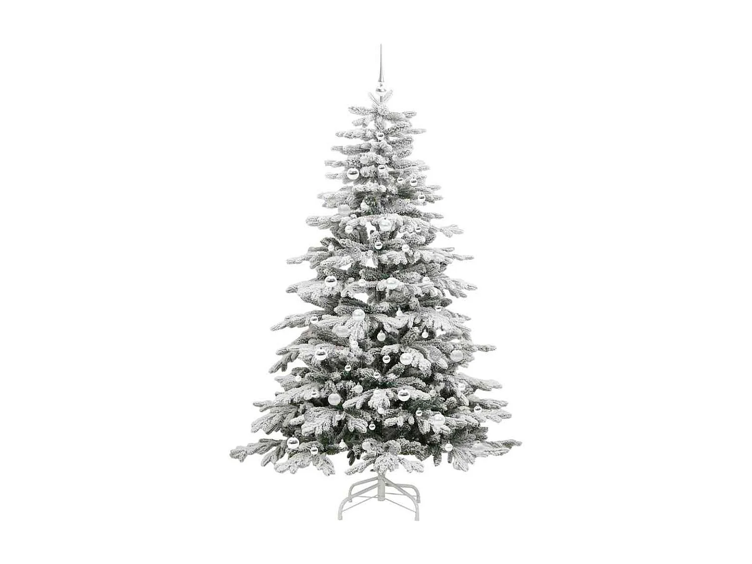 Künstlicher Weihnachtsbaum mit klappbaren Zweigen Weiß 210 cm