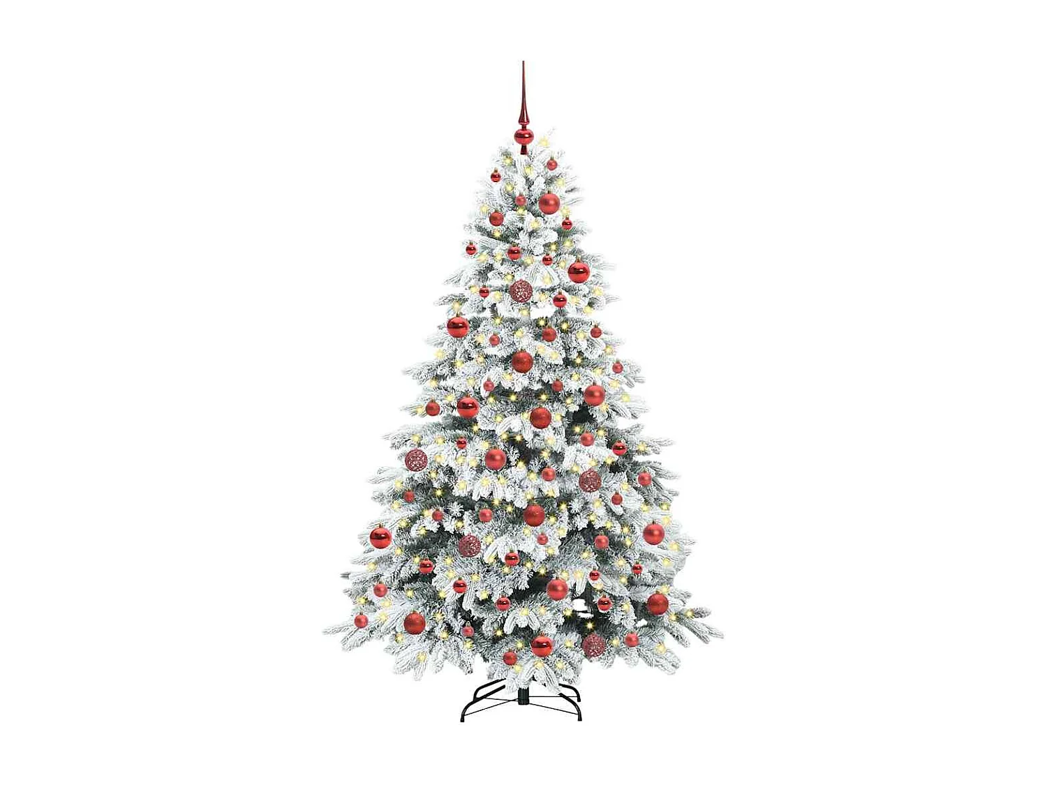 Albero di Natale artificiale con 300 LED Verde 180 cm PE e PVC