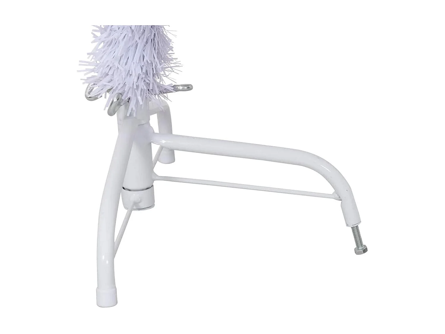 Sapin de Noël artificiel moitié avec support blanc 150 cm PVC
