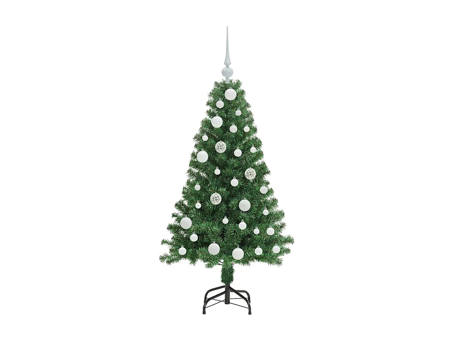Albero di Natale artificiale verde 120 cm PVC, acciaio e plastica