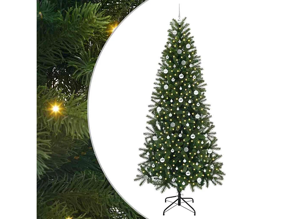 Sapin de Noël artificiel avec 300 LED Vert 240 cm PE et PVC