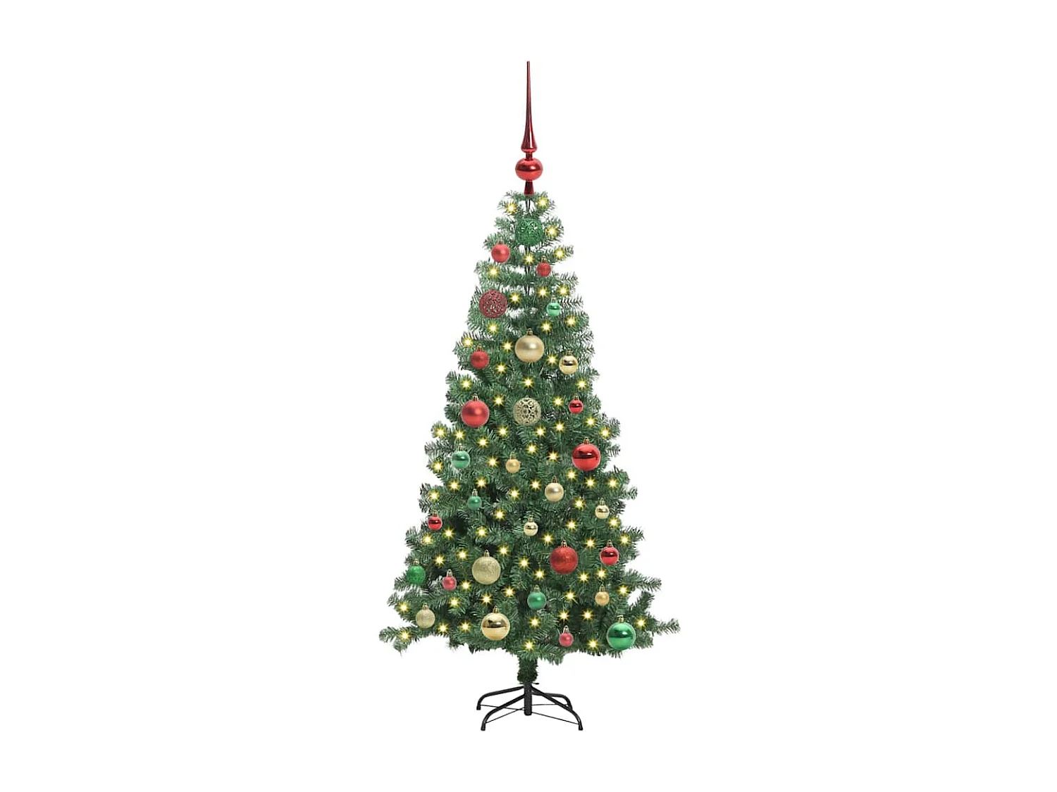 Kerstboom met 150 LED's met standaard Groen 120 cm PVC