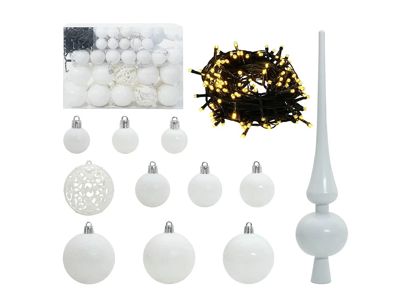 Künstlicher Weihnachtsbaum Grün und Weiß 120 cm PVC und Metall