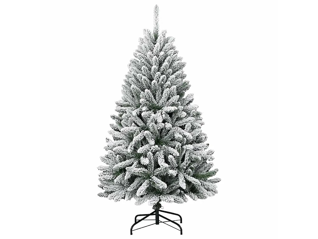 Albero di Natale artificiale Verde e bianco 120 cm PVC e metallo