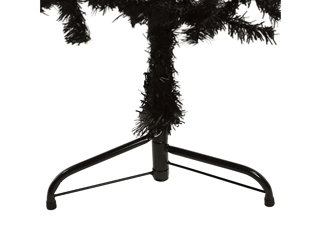 Albero di Natale artificiale mezzo sottile con supporto nero 150 cm