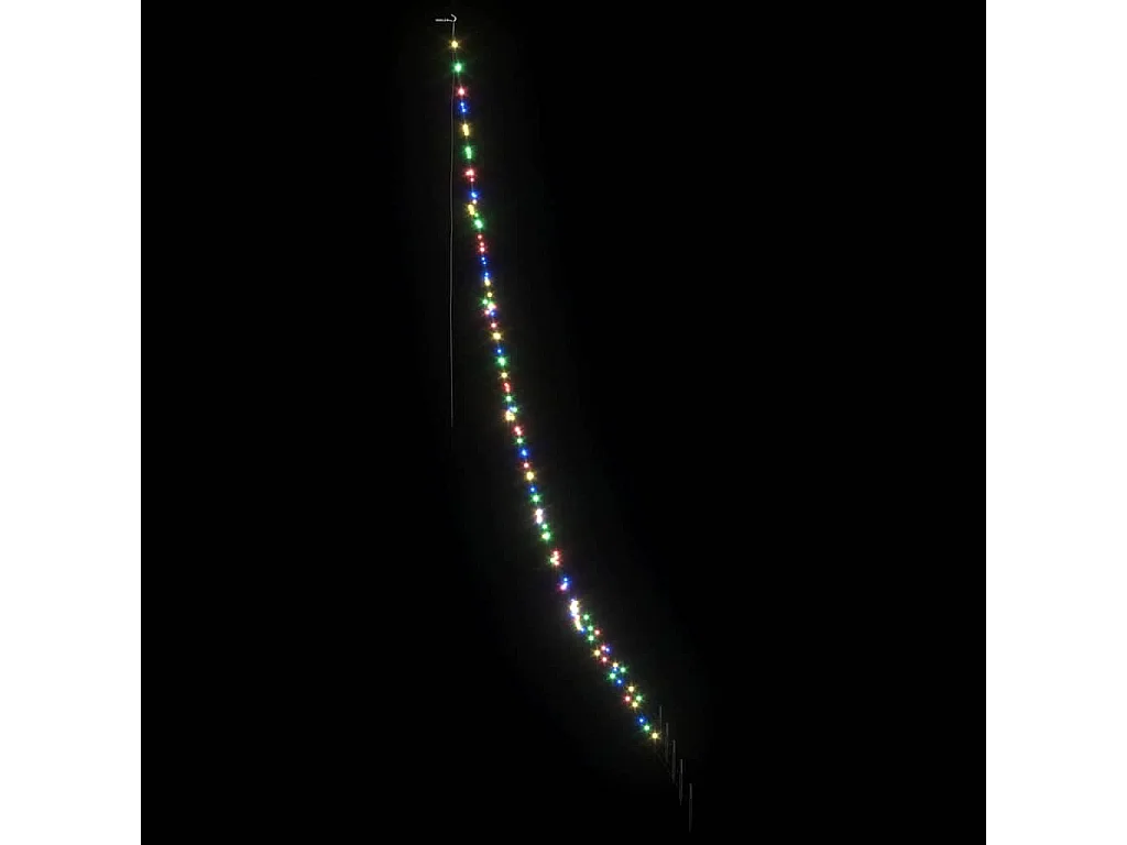 LED Kerstboom met grondpennen Multicolor 300 cm Metaal