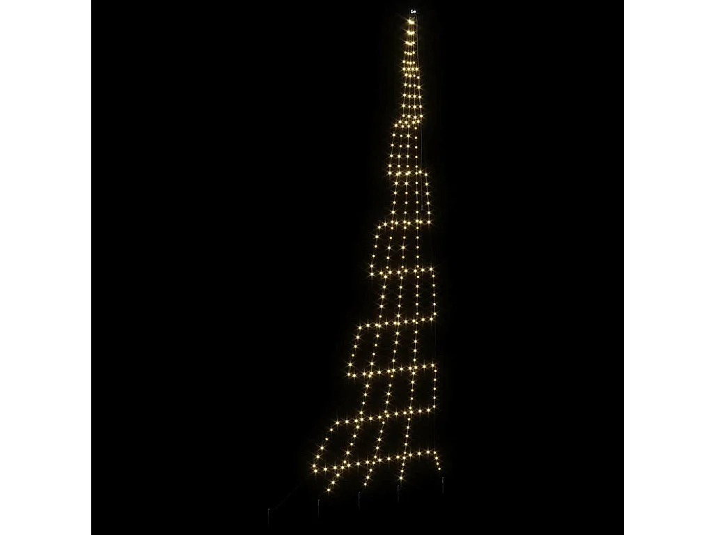 LED Weihnachtsbaum mit Erdspießen Warmweiß 500 cm Metall