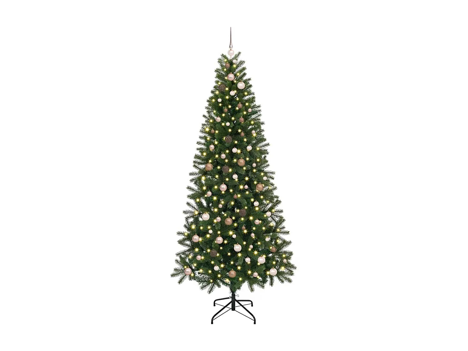 Künstlicher Weihnachtsbaum mit 300 LEDs Grün 240 cm PE und PVC