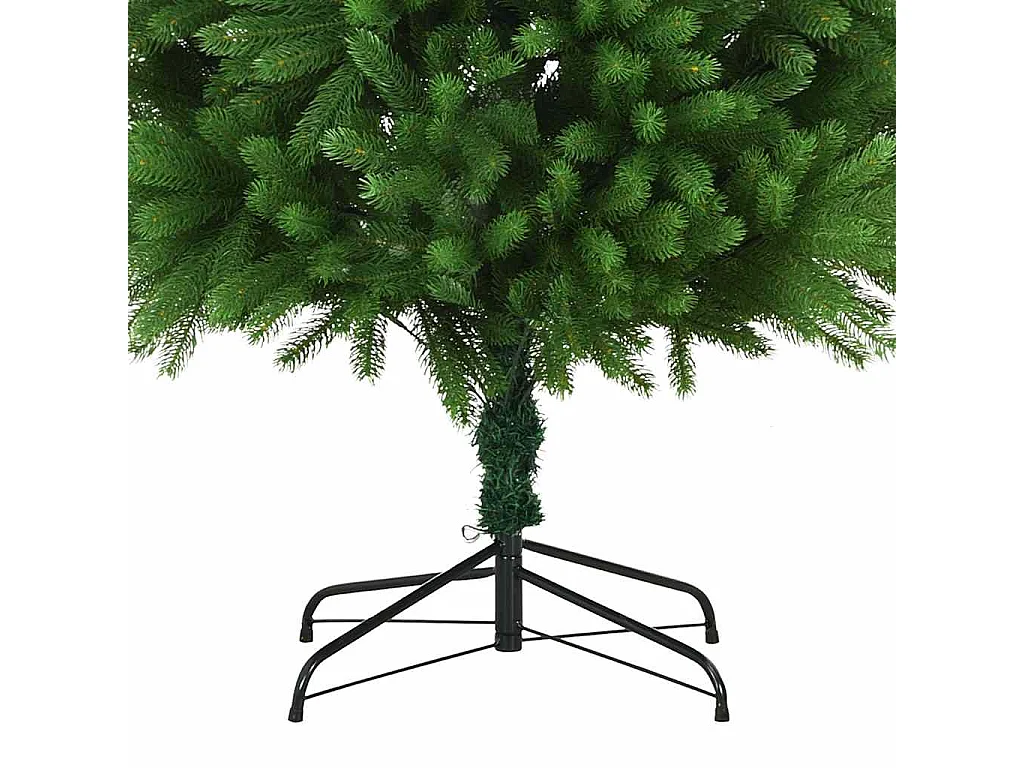 Voorverlichte kunstkerstboom met kerstballen 240 cm groen