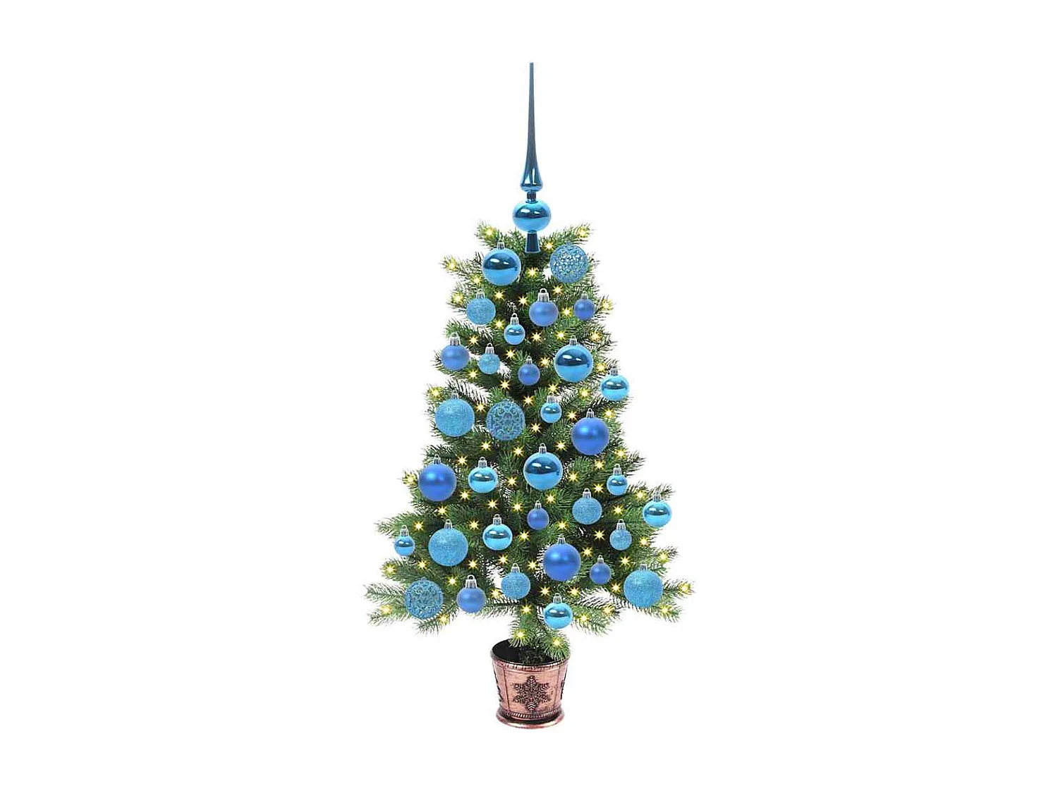 Sapin de Noël avec 150 LED avec support Vert 90 cm PE