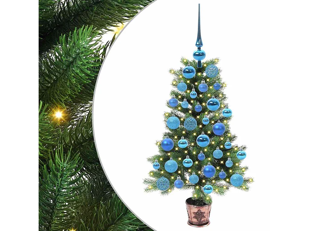 Sapin de Noël avec 150 LED avec support Vert 90 cm PE