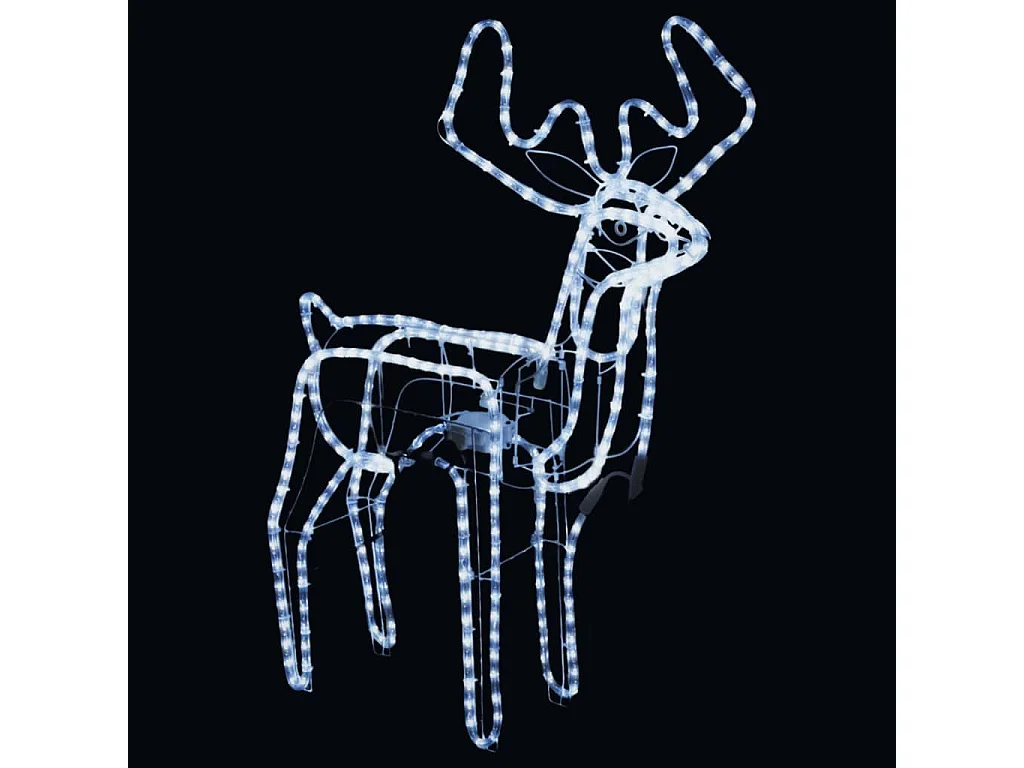 Renne de Noël avec tête mobile Blanc froid 76x42x87 cm