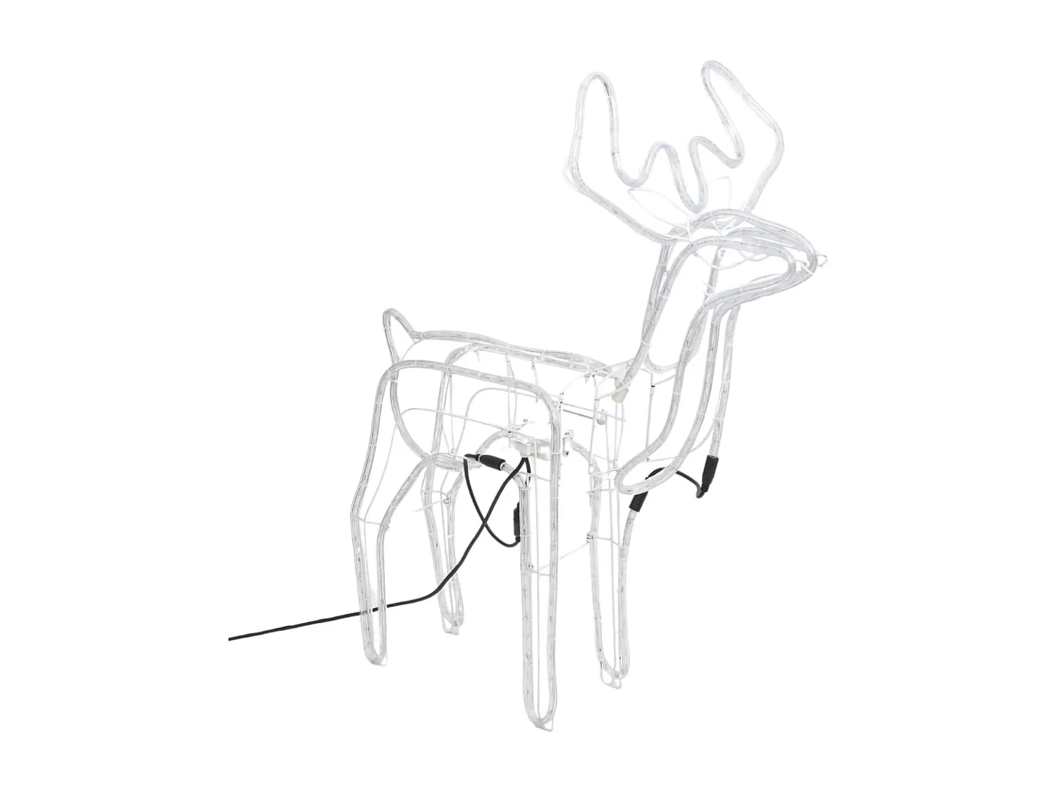 Renne de Noël avec tête mobile Blanc froid 76x42x87 cm