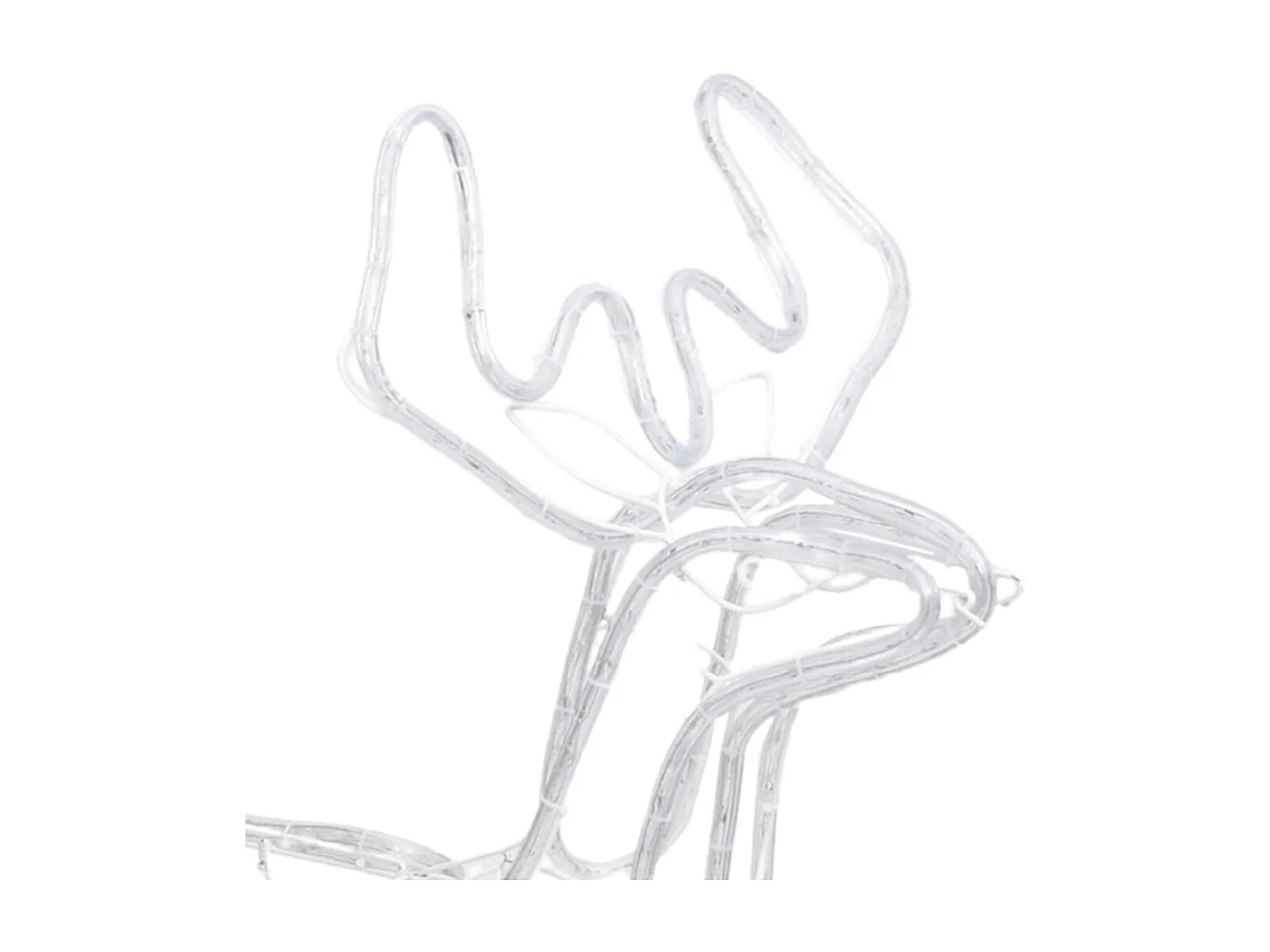 Kerstrendier met bewegende kop Koud wit 76x42x87 cm