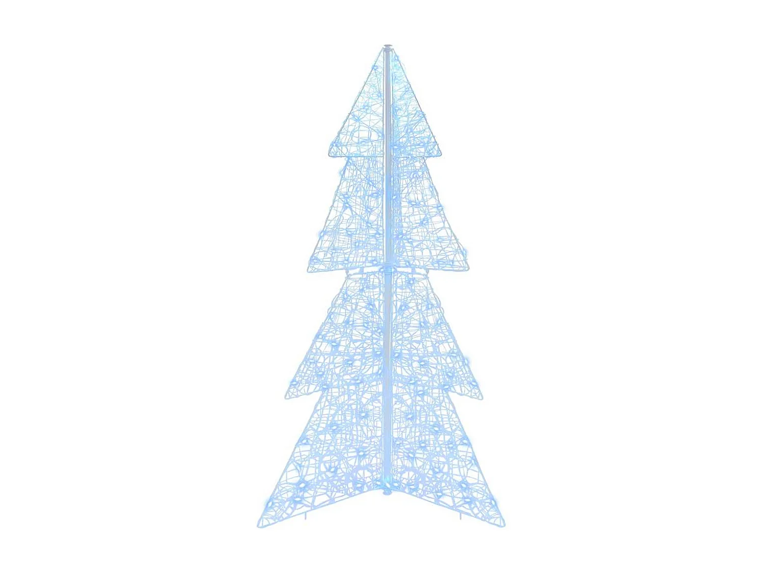 Sapin de Noël avec 160 LED Blanc Froid 150 cm Acrylique