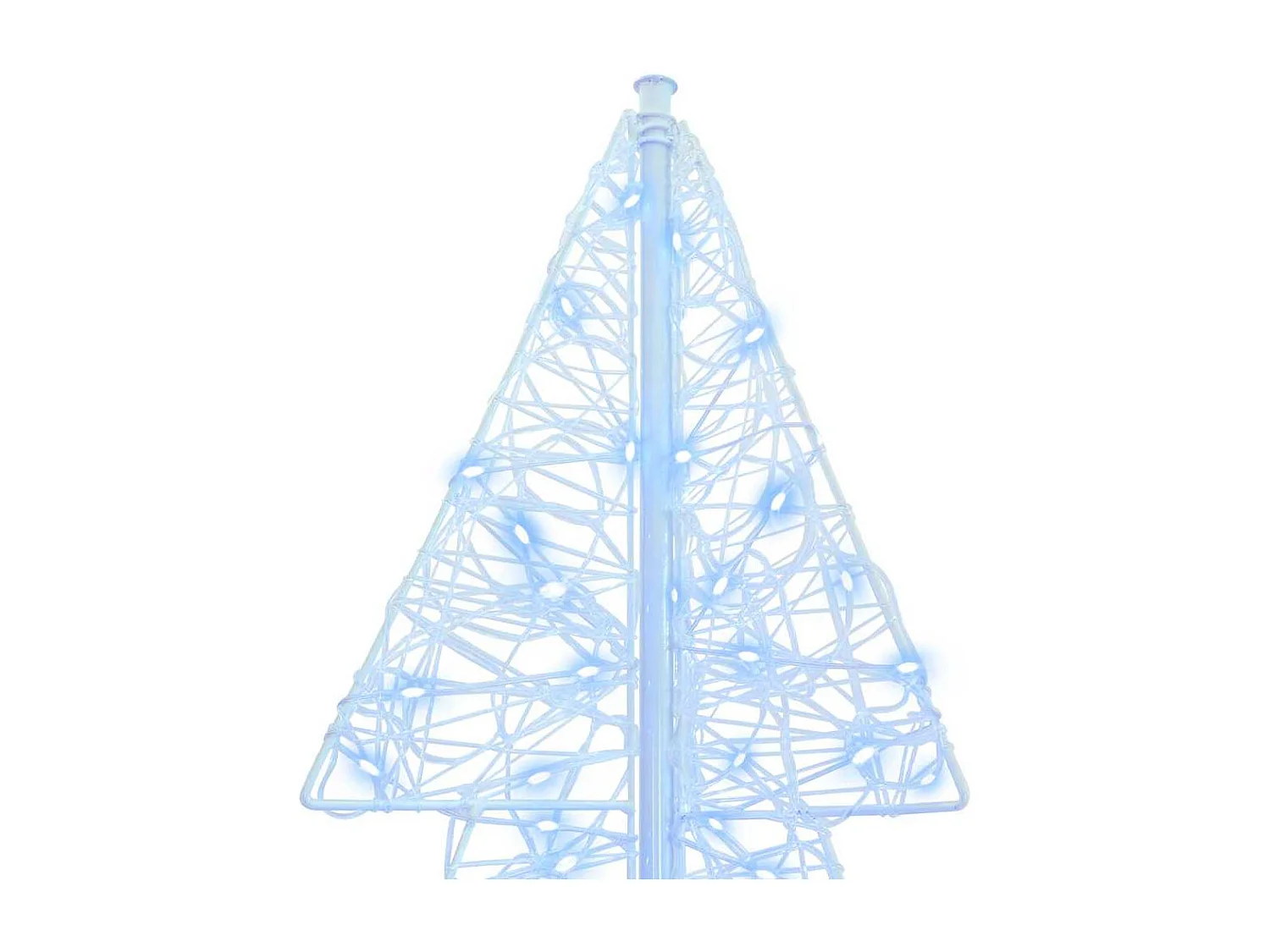 Sapin de Noël avec 160 LED Blanc Froid 150 cm Acrylique