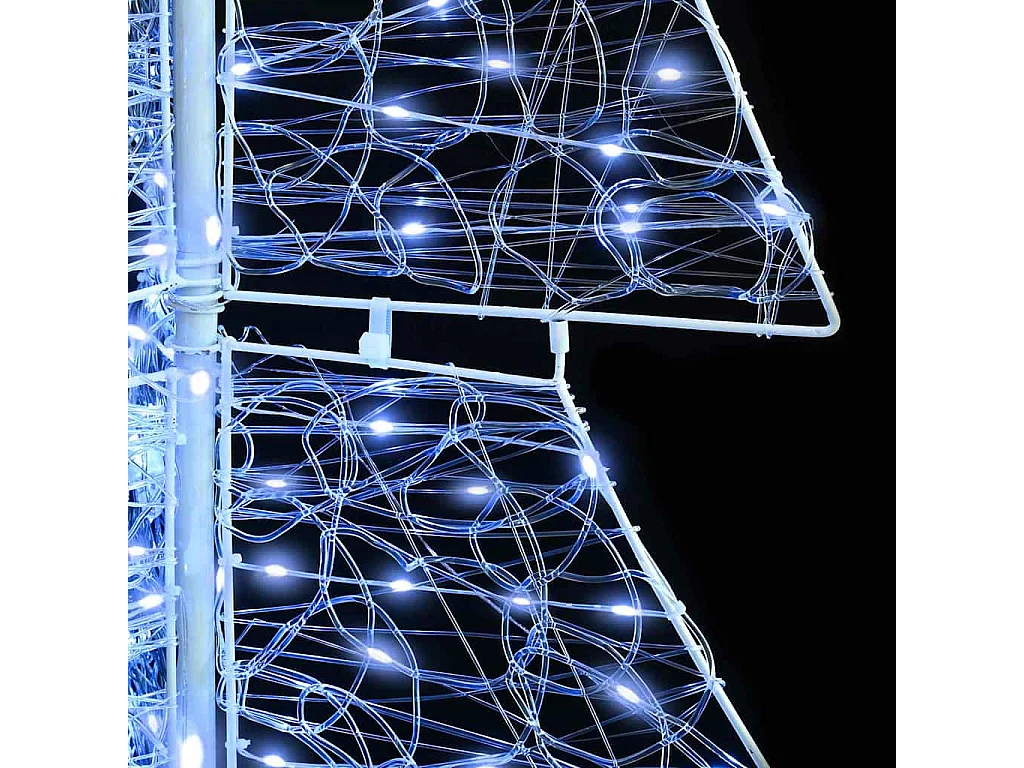 Sapin de Noël avec 160 LED Blanc Froid 150 cm Acrylique