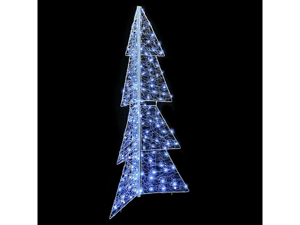 Sapin de Noël avec 160 LED Blanc Froid 150 cm Acrylique