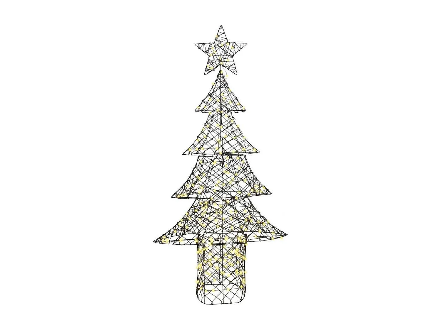 Sapin de Noël avec 240 LED Blanc chaud 180 cm Rotin