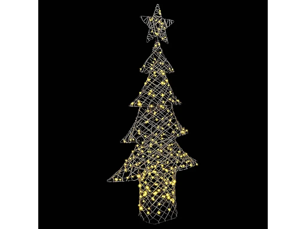 Kerstboom met 240 LED's Warm wit 180 cm Rotan