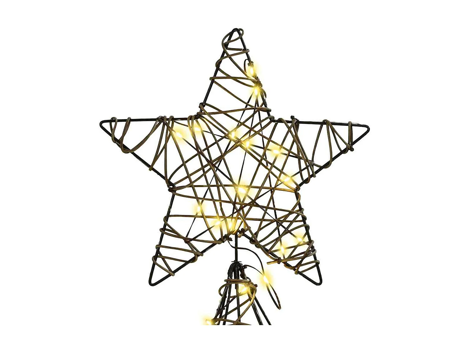 Kerstboom met 240 LED's Warm wit 180 cm Rotan