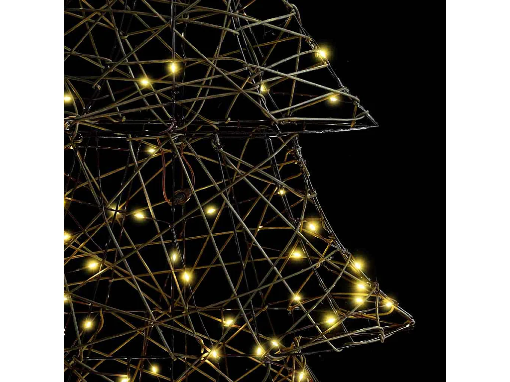 Kerstboom met 240 LED's Warm wit 180 cm Rotan