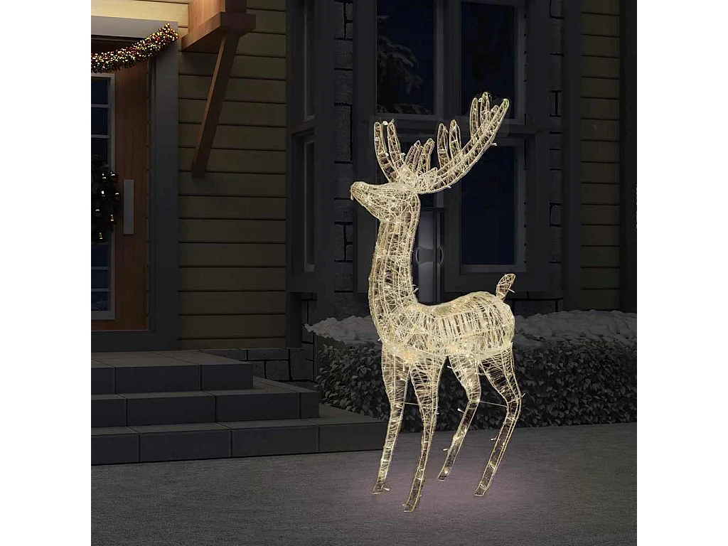 Renne de Noël XXL Acrylique 250 LED 180 cm Blanc chaud
