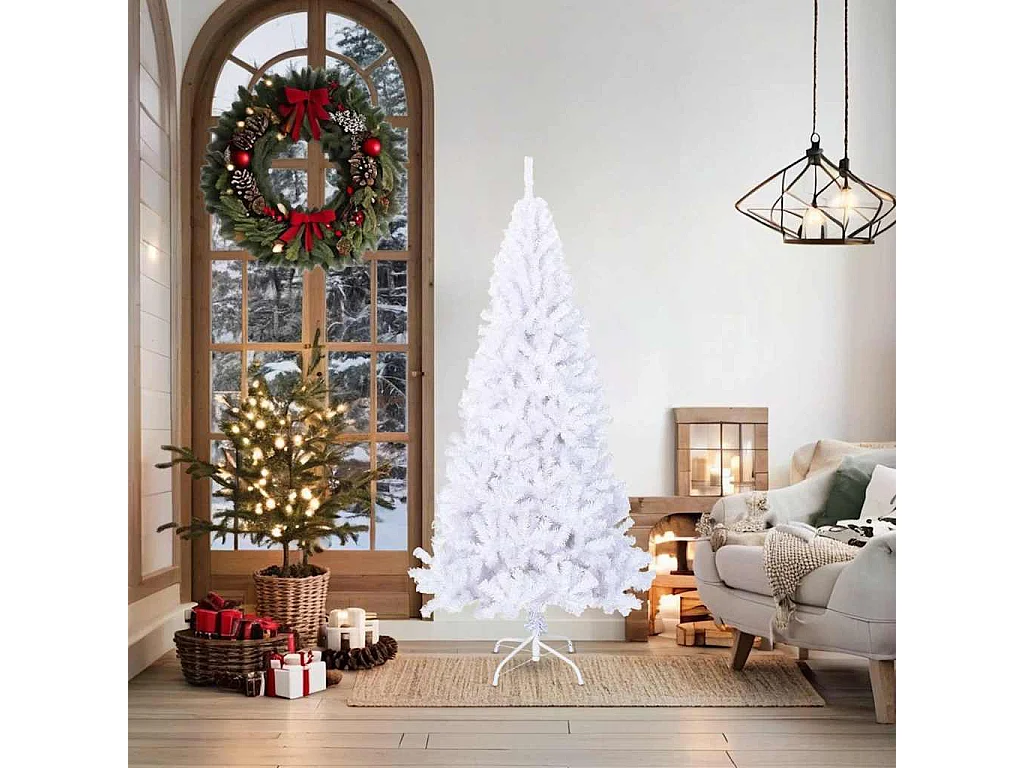Künstlicher Weihnachtsbaum mit dicken Ästen weiß 180cm PVC