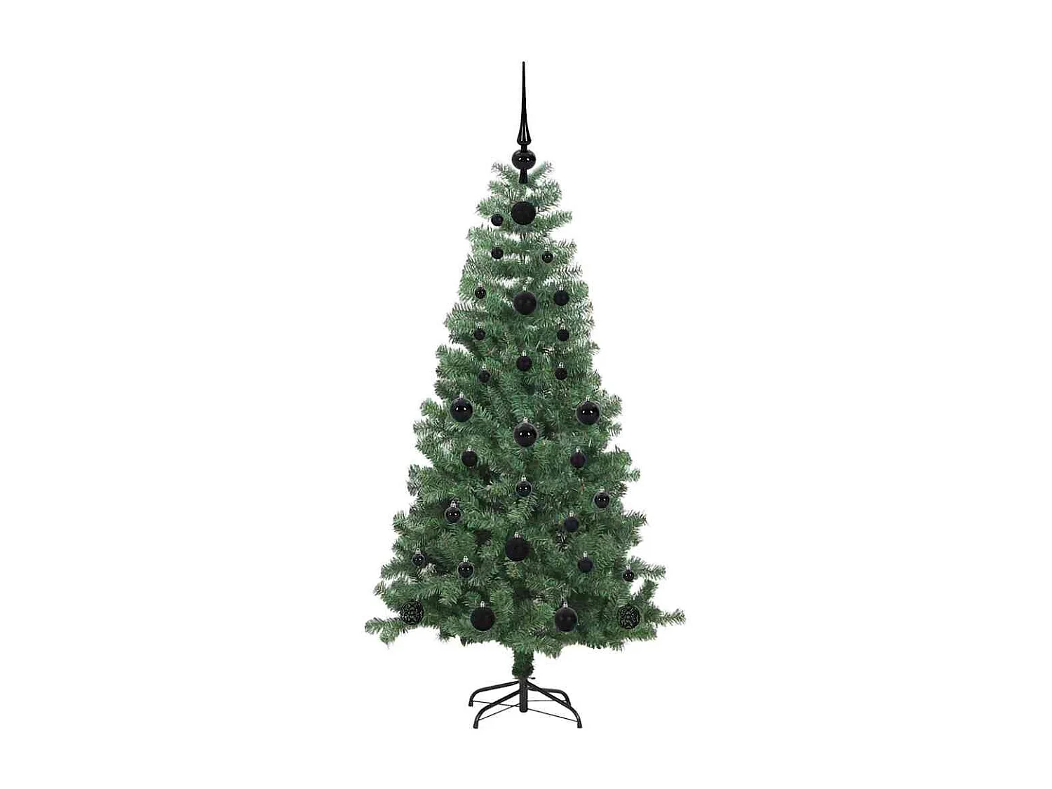 Sapin de Noël avec 150 LED avec support Vert 120 cm PVC