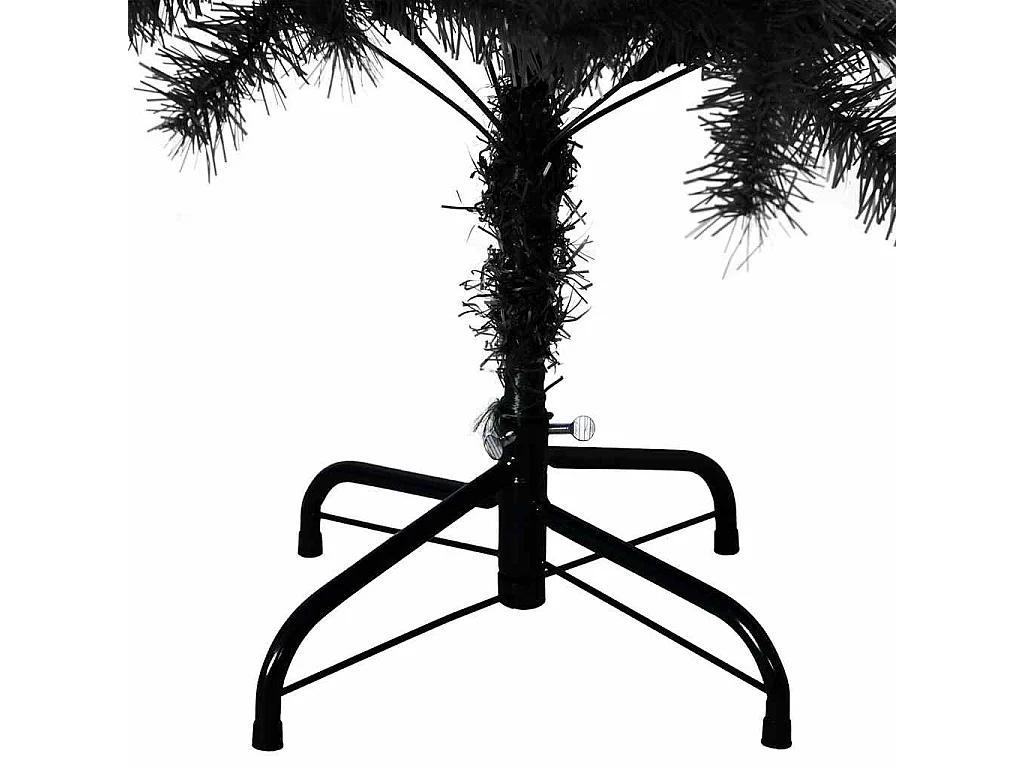 Kunstkerstboom met zwarte standaard 150 cm PVC