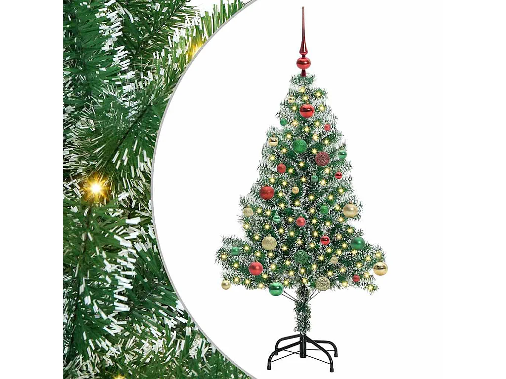 Arbre de Noël artificiel floconné de neige avec lumière LED