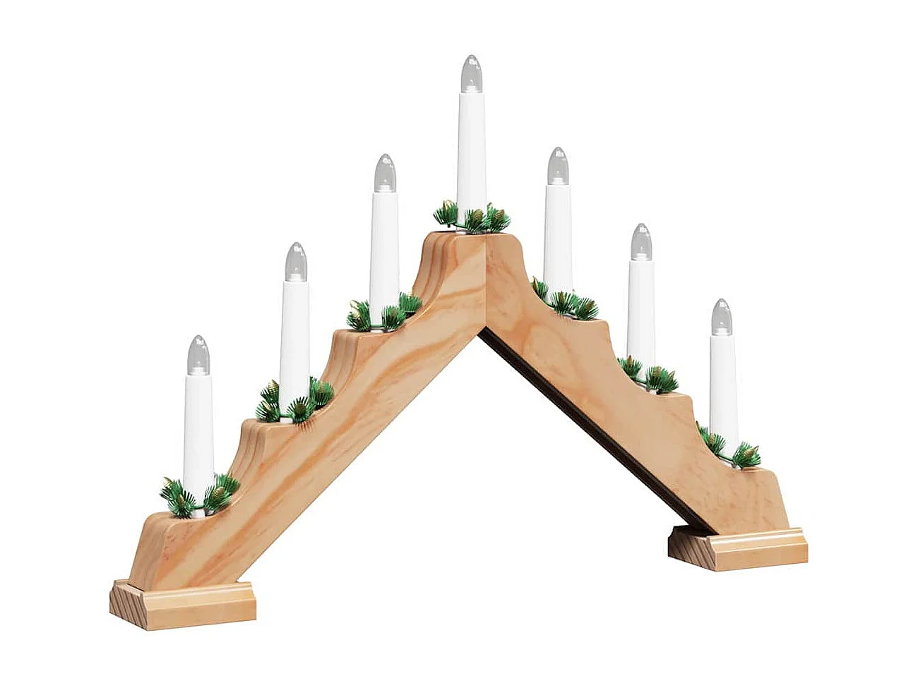 Pont de bougie de Noël 3 pcs Marron 39.5 x 5 x 29 cm Pin massif