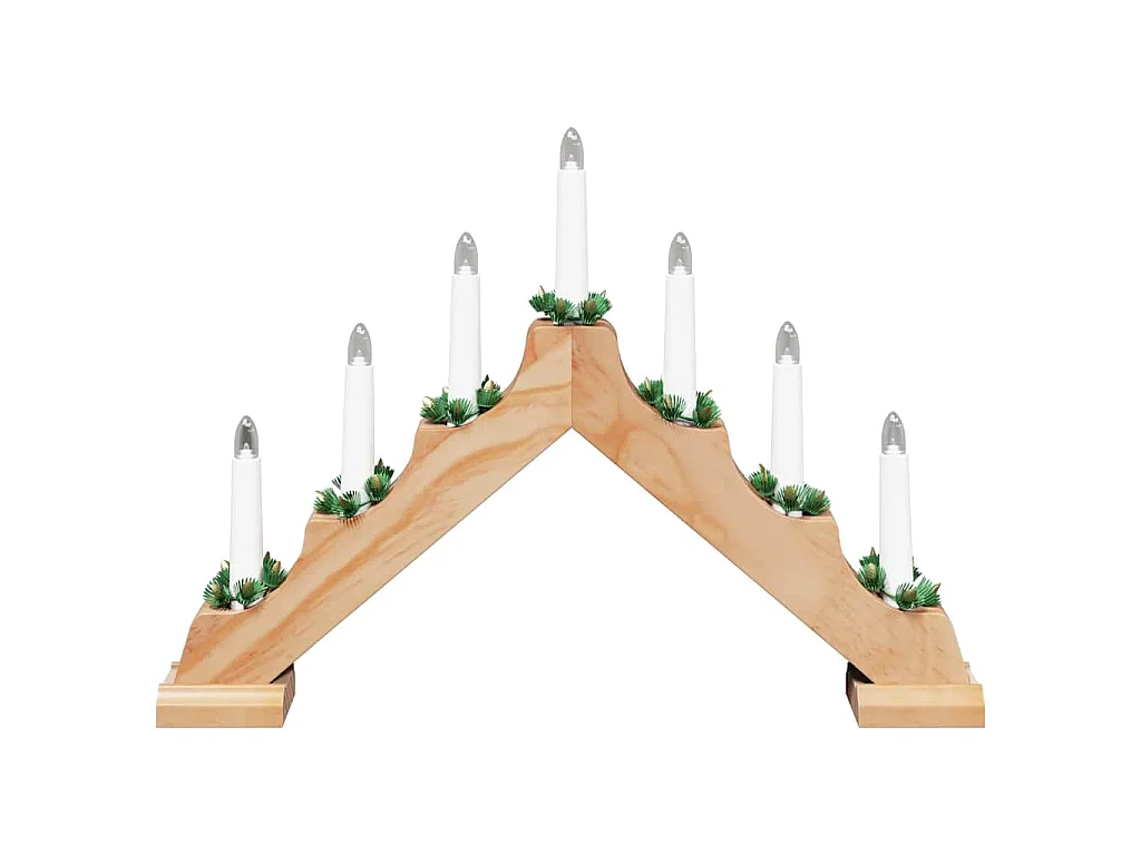 Weihnachtskerzenbrücke 3 Stück Braun 39,5 x 5 x 29 cm Kiefer massiv