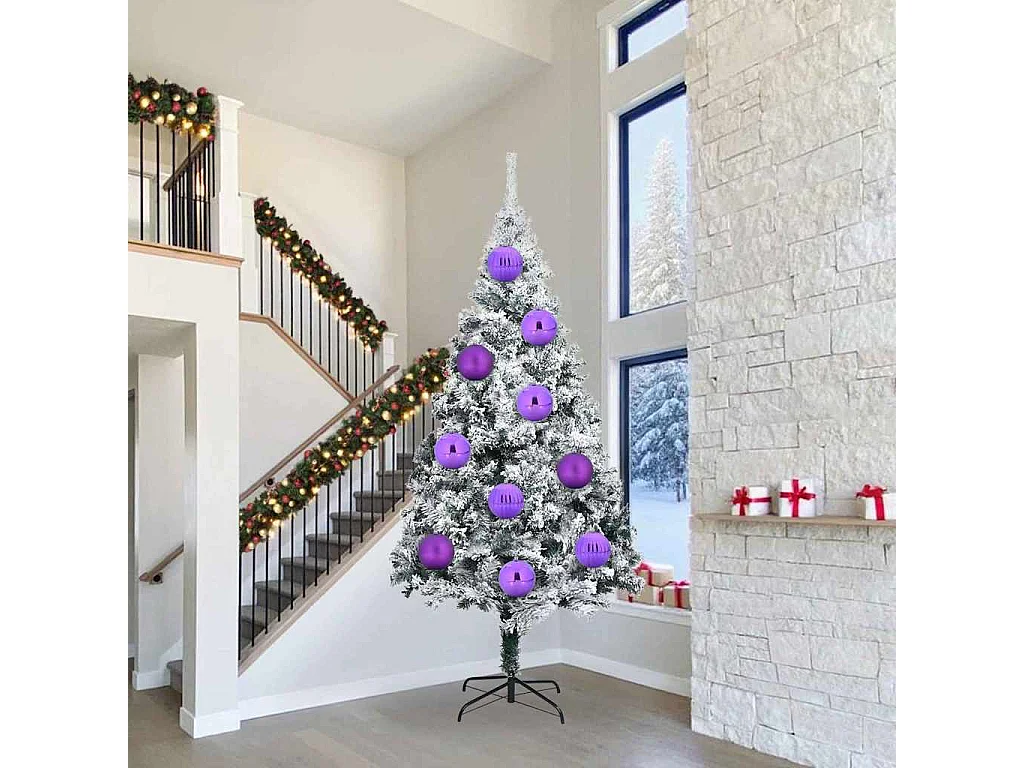 Ensemble de Boules de Noël 3 pcs Lilas
