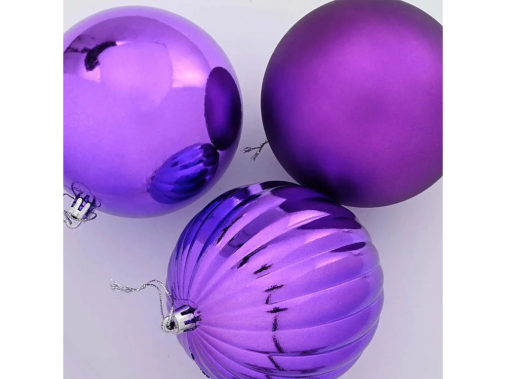 Ensemble de Boules de Noël 3 pcs Lilas