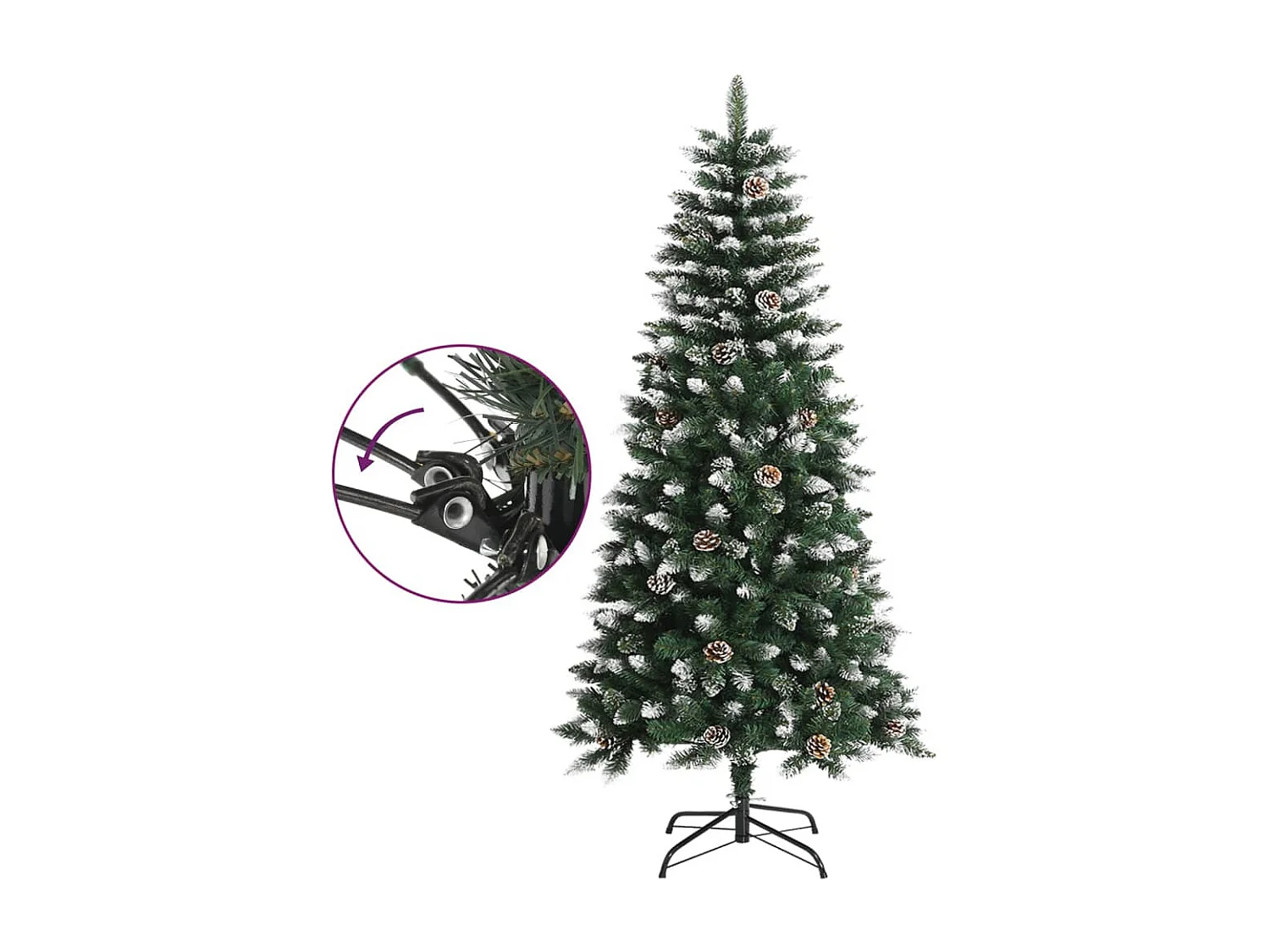 Kunstkerstboom met standaard Groen 120 cm PVC