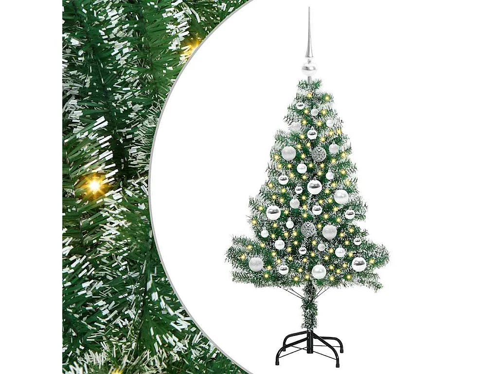 Arbre de Noël artificiel floconné de neige avec lumière LED