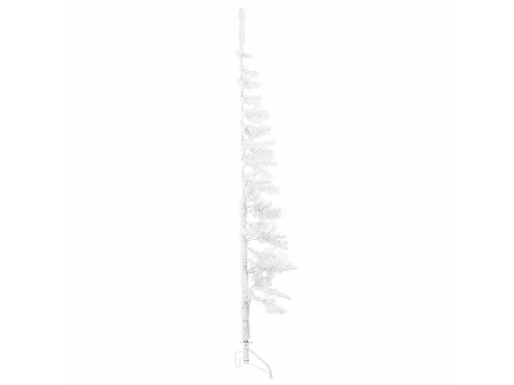 Halfslanke kunstkerstboom met standaard wit 180cm
