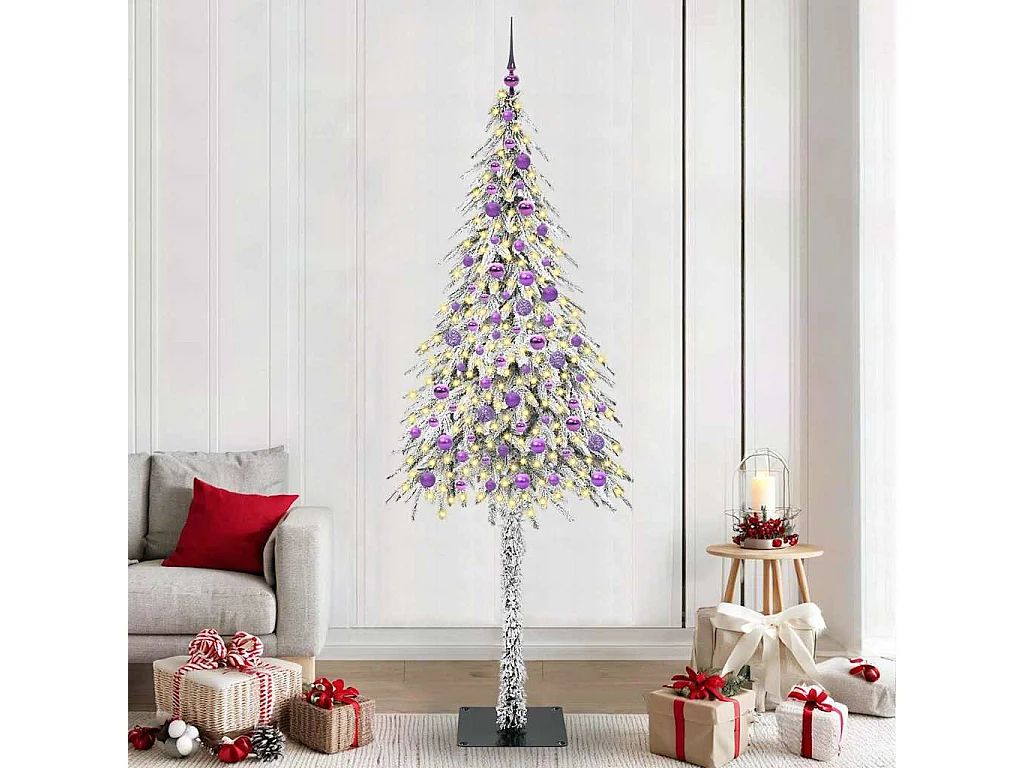 Kerstboom met 300 LED's Wit 210 cm PE en Staal